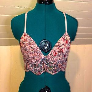 VS Cottagecore Shabby Chic Floral Lace Bralette